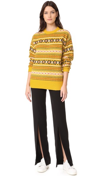 Joseph Round Neck Double Sweater