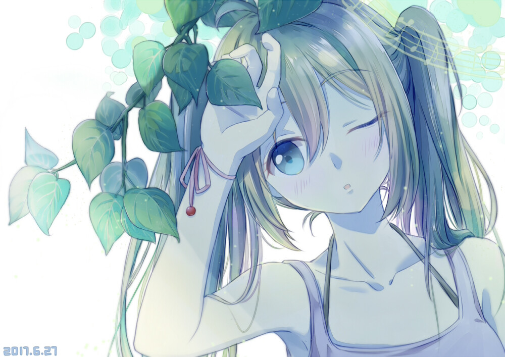 P站 插画 初音 VOCALOID 女子力 初夏 id=63596169 不羁 [pixiv] 