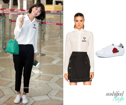 Loewe: See You Later Shirt @ fwrd.com $751
Umbro: White Sneakers @ shop.descentekorea.co.kr ₩119,000