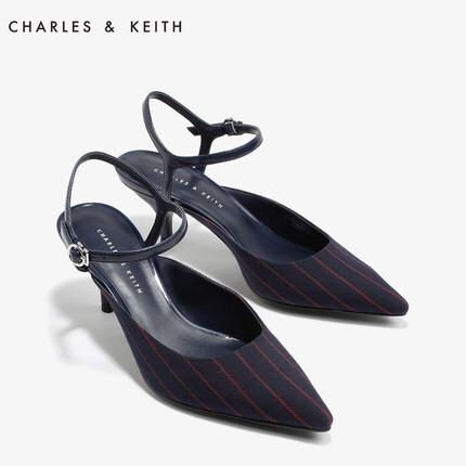 CHARLES&KEITH[新品]女士单鞋CK1-60280097尖头一字扣酒杯高跟鞋