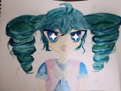 眼睛里的星星请假装是自己画上去的....
是水彩...真的是水彩....