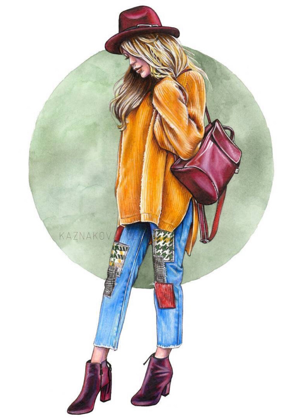 时装绘画服装设计插画