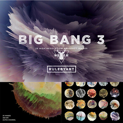 Bigbang宇宙水彩卡片请柬背景设计素材 免扣PNG