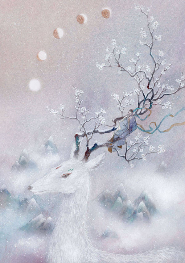 白鹿君 绘：山人辰露