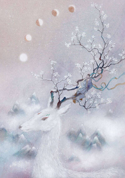 白鹿君 绘：山人辰露