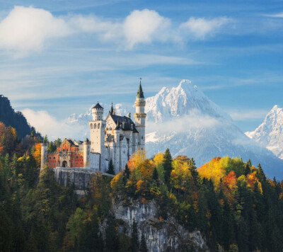 风景 德国新天鹅堡