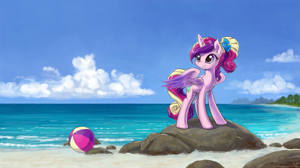 Young Cadance At The Beach by KP-ShadowSquirrel