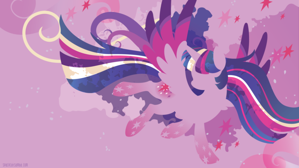 Rainbow Power Twilight Silhouette Wall by SambaNeko