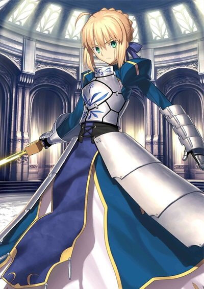 姓名：阿尔托莉雅·潘德拉贡。
职阶：Saber。
灵基再临：突破阶段一。
画师：武内崇。
★图源Fate/Grand Order中文Wiki主题攻略站 。
#图源网 侵删#