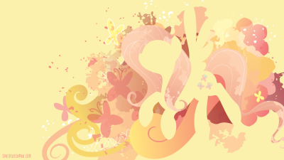 Fluttershy Silhouette Wall by SambaNeko