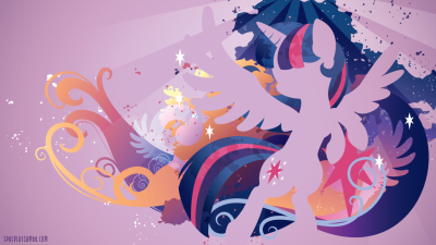 Princess Twilight Silhouette Wall by SambaNeko