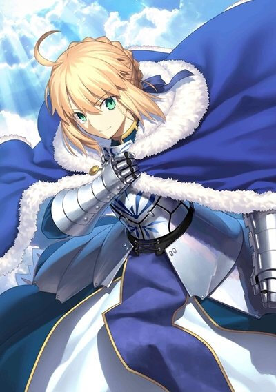 姓名：阿尔托莉雅·潘德拉贡。
职阶：Saber。
灵基再临：突破阶段三。
画师：武内崇。
★图源Fate/Grand Order中文Wiki主题攻略站 。
#图源网 侵删#
