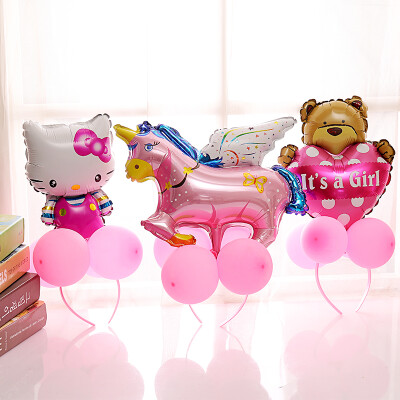 儿童宝宝周岁百日生日布置发箍气球生日装饰生日派对布置装饰品