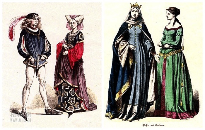 哥特时期 哥特风格服装 中古 历史 怀旧 衣服 男装女装 gothic