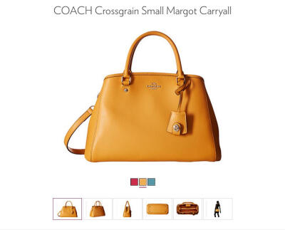 代购 Coach手提斜挎单肩 戴妃皮质包Crossgrain Small Margot Carryall