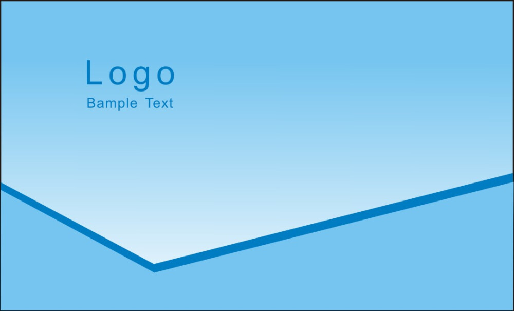 清爽简约蓝色名片设计