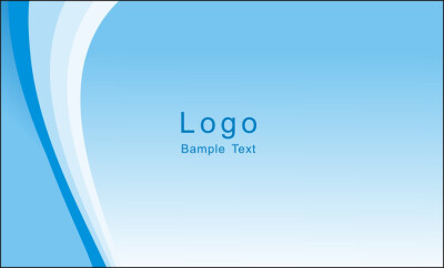 清爽简约蓝色名片设计2