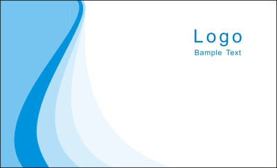 蓝白曲线企业名片设计