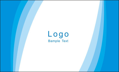 蓝白简约企业名片设计