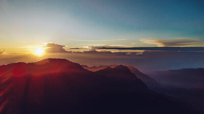 爪哇，火山日出