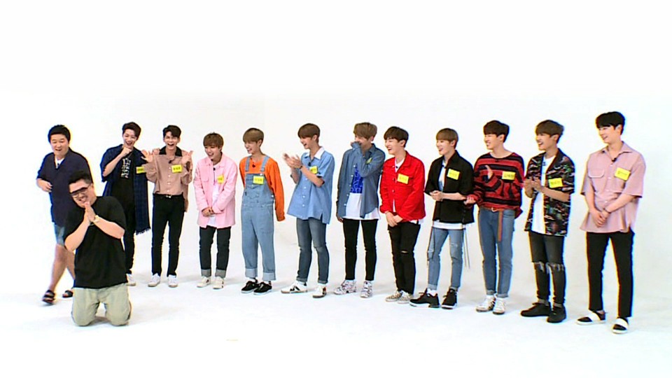 wanna one 尹智圣、河成云、黄旼泫、邕圣祐、金在焕、姜丹尼尔、朴志训、朴佑镇、裴珍映、李大辉、赖冠霖