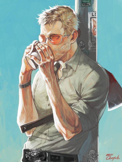 【我就喝着咖啡，看看有谁敢动你。】