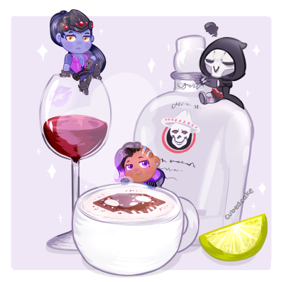 OVERWATCH FOOD SET TALON'S BEVERAGES_守望先锋_食品集_黑爪的饮料