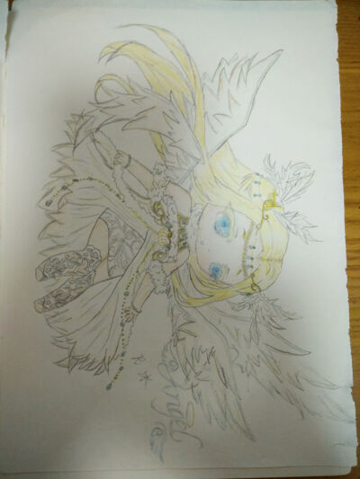 本人手绘卡通 动漫 游戏 漫画人物 同人手绘彩铅改版 玛格丽特的小迷 奇迹暖暖 彩铅手绘 女孩童年