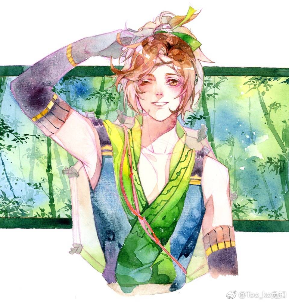  〖凉糕〗@too_ko兔扣 意境 水彩 古风 唯美 竹林