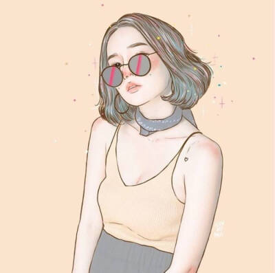 插画素描漫画动漫女头像