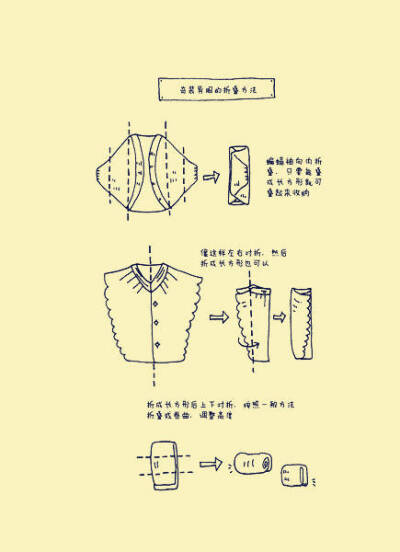 不规则衣服收纳 整理 折叠