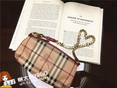 代购 国内现货 BURBERRY/博柏利 女士战马格纹 巴宝莉 链条包 单肩包