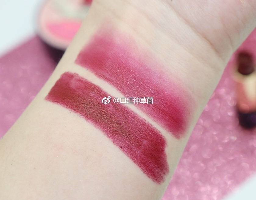 Lancome x Olympia 梦幻乐园秋季限定系列L'Absolu Rouge 唇膏 立体的嘴唇模样切面，奶油般顺滑好涂，质地滋润，限定色1988试色分享 ​​​