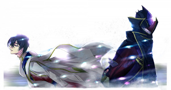 Tags: Anime, CODE GEASS: Hangyaku no Lelouch, Zero (CODE GEASS), Zero2, Lelouch Lamperouge, Kururugi Suzaku, Emperor, Eyes Half Closed, Facebook Cover, Artist Request, Code Geass: Lelouch Of The Rebellion