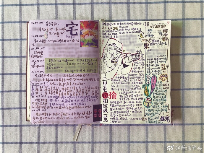 #what's in my notebook?##给你看我的手帐吧# 类似小居室收纳的手帐小玄机，做的并不如何高明。只是想写下的话太多了，一页纸时常是盛不下的，好在拼拼贴贴之间总算把这些字塞了进去。内有四张动图，流量党注意啦抄送：@Today-life- @手帐展览馆 @银河系手帐指南 @-Azury @手帐町 @手帐说 ​​​​...展开全文c