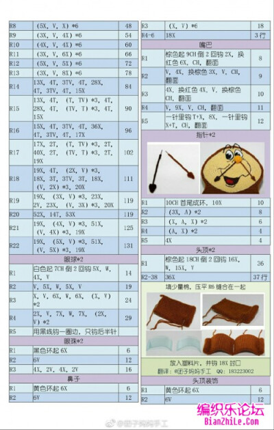 卡通大摆钟翻译钩法图解 =02