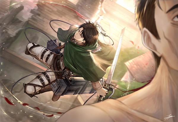 Tags: Anime, Pixiv Id 1241621, Shingeki no Kyojin, Levi, Titan (Shingeki no Kyojin), Fanart, Fanart From Pixiv, Pixiv, Giants Advance