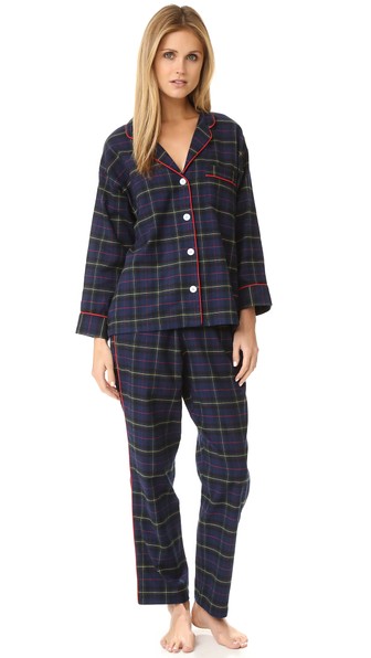 Sleepy Jones 法兰绒格子 Marina 居家衬衣