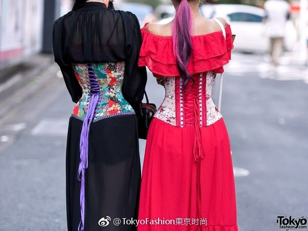 Rin and Asarco, 搭配：Handmade Japanese Corsets by Unisex Peanuts on the Street 