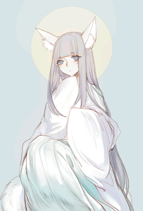 一只狐狸。女头