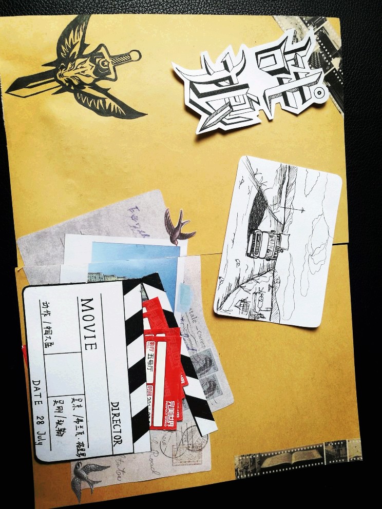 战狼的观影记录，欠了半个月了，印象最深的吴京手臂挥国旗的场景，回去把红旗图上再补充文字