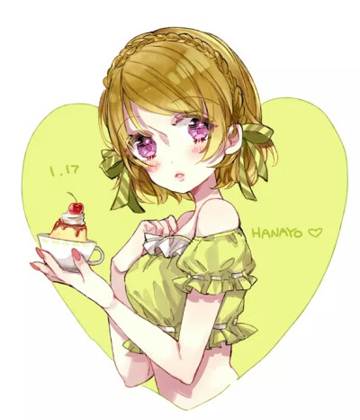 lovelive 图源网络 μ's 小泉花阳 Hanayo 米饭