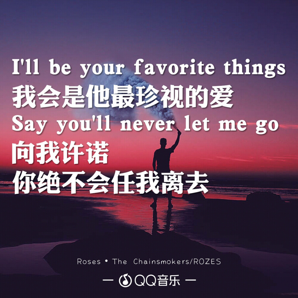 Roses QQ音乐歌词海报 The Chainsmokers/ROZES