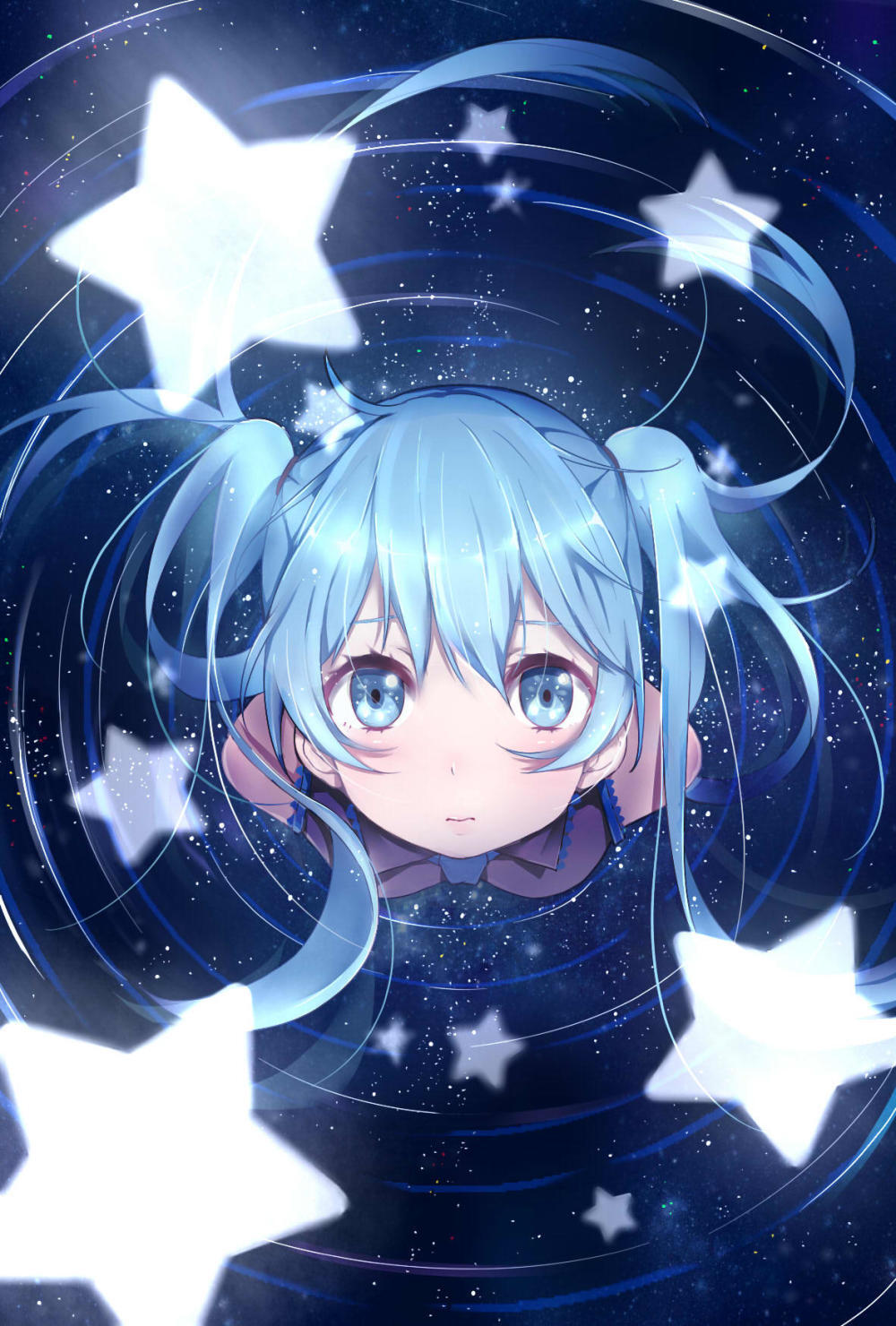 初音未来和星空下的漩涡