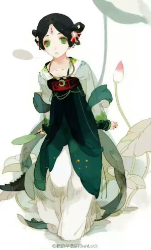 #荷叶少女#