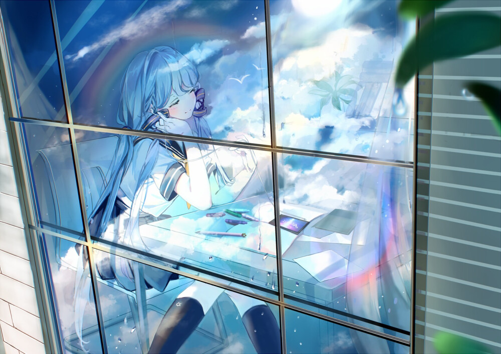 VOCALOID4 星尘 -Pixiv 雨后 清新 夏空 耳机少女