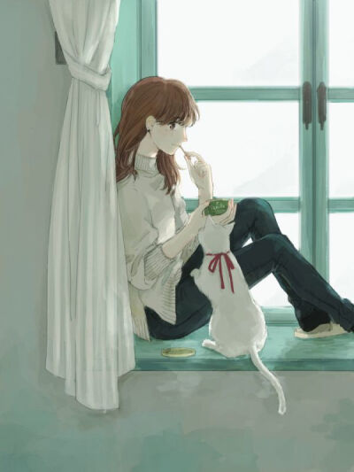 少女与猫.