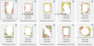 【合集】水彩手绘花卉花朵植物卡片宣传图案PNG PS设计素材png235