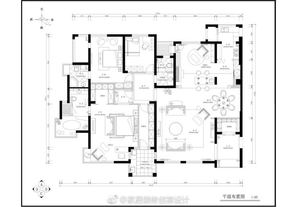 户型图 平面图 图源微博