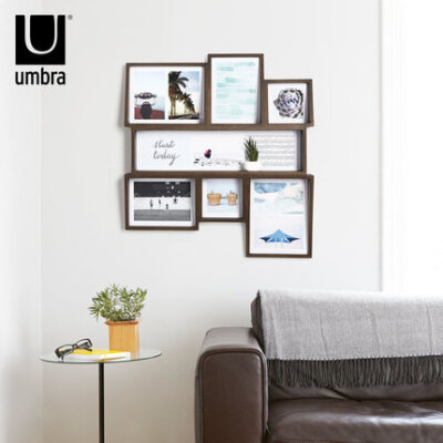 umbra爱集墙式组合相框 欧式创意木质复古照片相片框简约画框